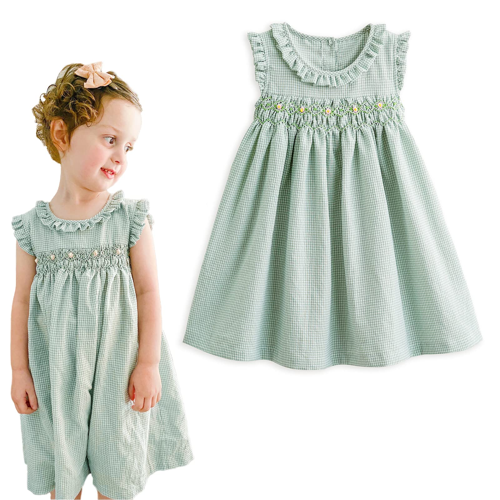 Vestido Simples Para Crianças, Bebês E Meninas, Com Estampa Floral De Verão