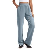Calça De Moletom Crz Yoga Softaura Wide Leg Feminina Modal Azul Belga