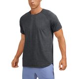 Camiseta Crz Yoga Leve De Manga Curta Para Homens Carbon M