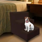 Escada Escadinha Pet Cachorro 3 Degraus Rampa Suede Premium