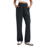 Calça De Moletom Crz Yoga Softaura Wide Leg Feminina Preta Pequena