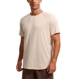 Camiseta Crz Yoga Leve De Manga Curta Para Homens, Opala Branca