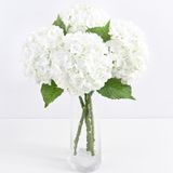 Flores Artificiais Yastouay Real Touch Hydrangea X3 Brancas