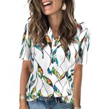 Top Xmtopye Boho, Verão 2025, Moda, Decote Em V, Estampa Floral