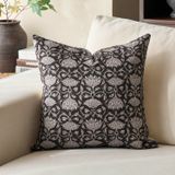 Capa De Travesseiro Domvitus Floral 50x50cm Decorativa Preta 1 Peça