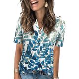 Top Xmtopye Boho, Verão 2025, Moda, Decote Em V, Estampa Floral