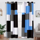 Conjunto De 2 Painéis Blackout Curtains Tyrot Light Blue 160x160cm