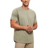 Camiseta Crz Yoga Leve De Manga Curta Para Homens Verde Xl