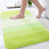 Tapete De Banheiro Arotive Microfiber Shaggy Absorvente 30x20cm Verde Claro