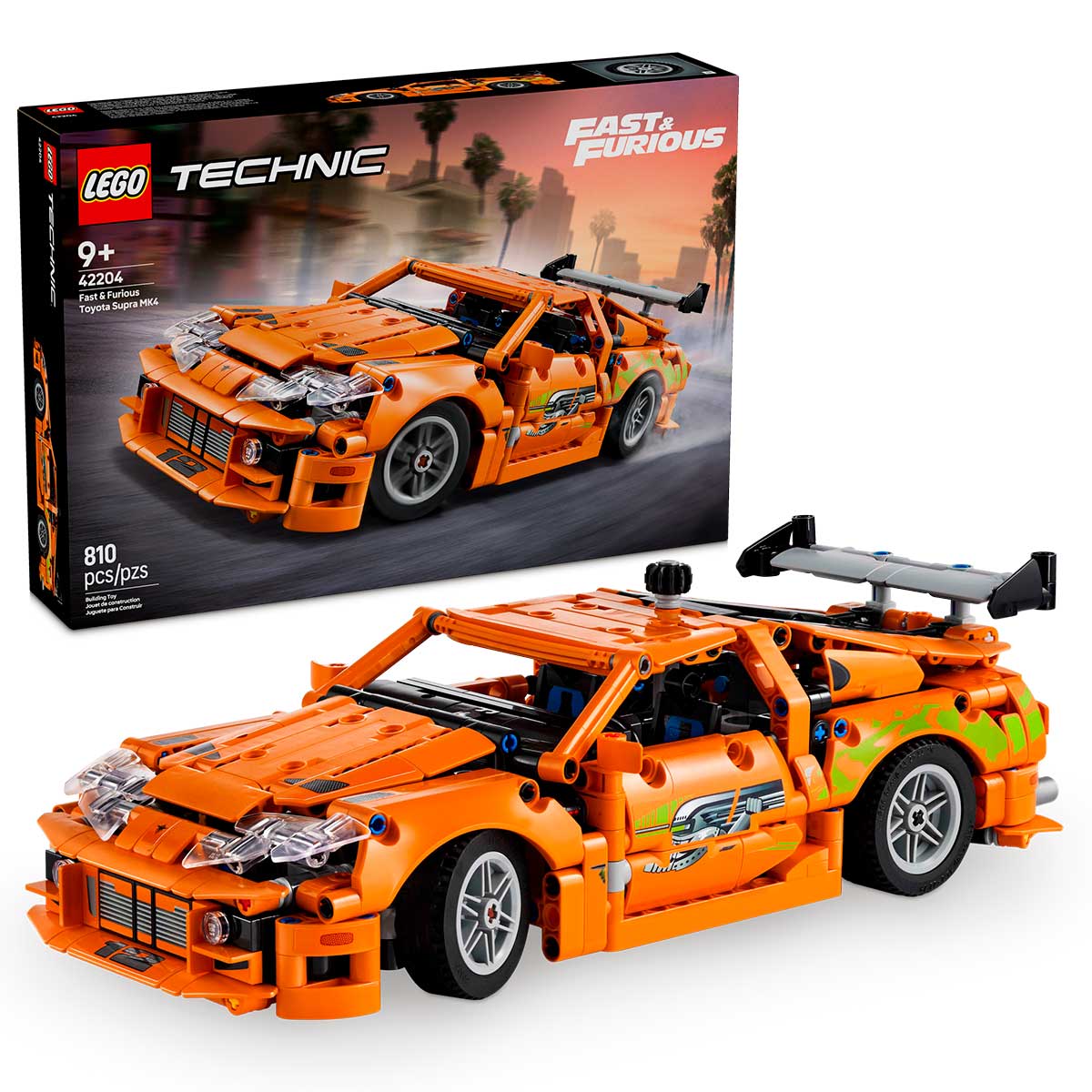 LEGO Technic Velozes e Furiosos Toyota Supra MK4 732 Peças 42204