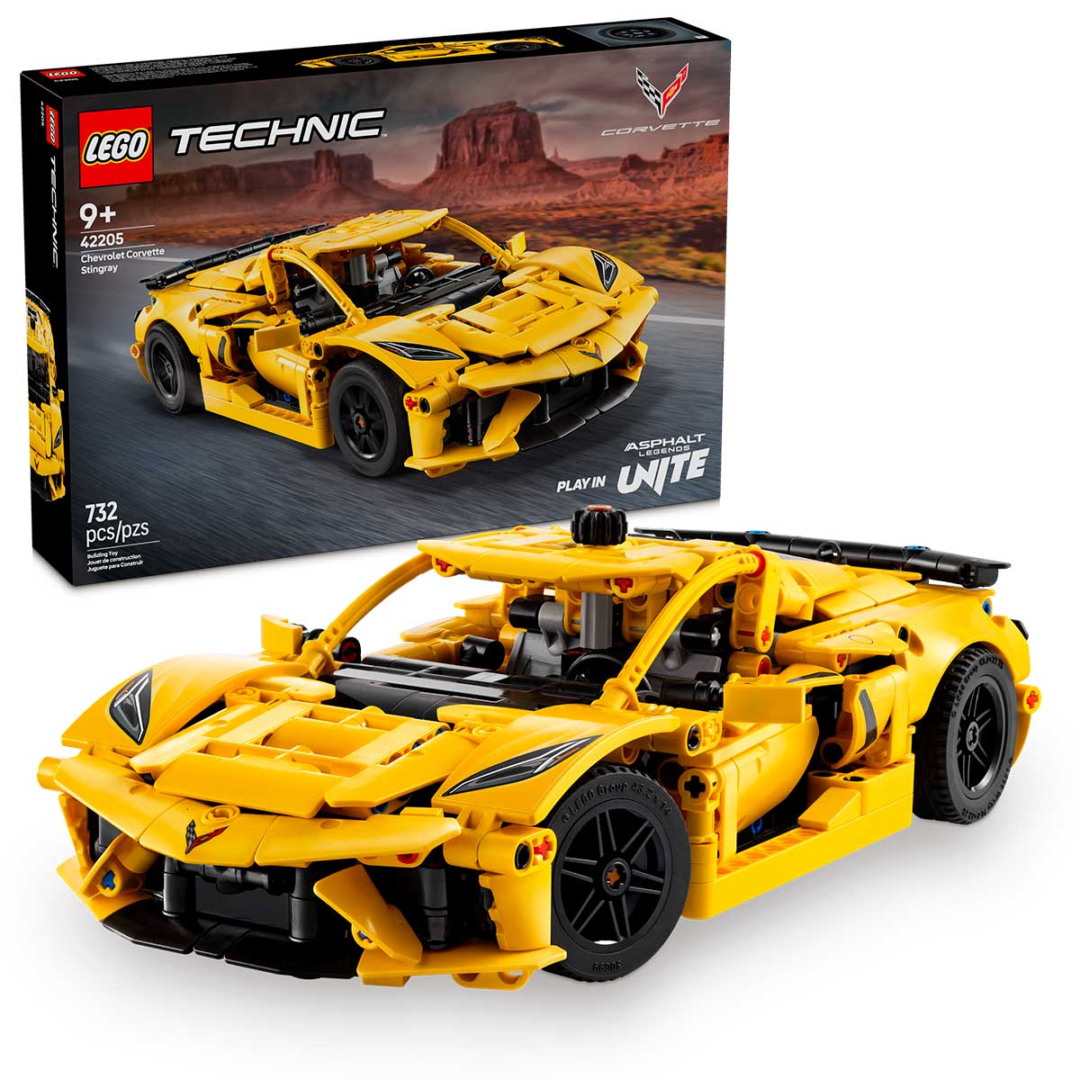 LEGO Technic Chevrolet Corvette Stingray 732 Peças 42205