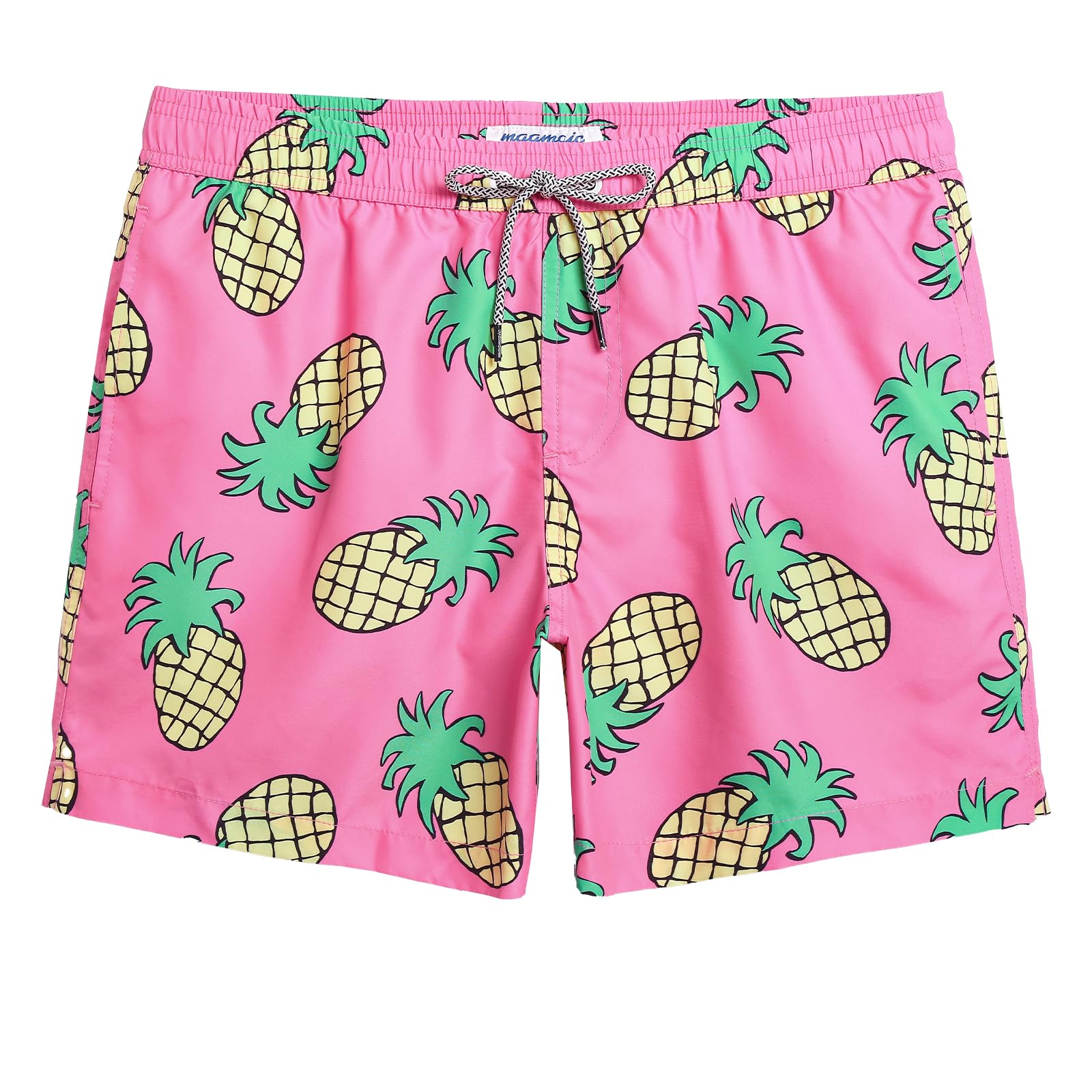 Calções De Banho Maagic Masculinos Quick Dry Beach Shorts Rosa L