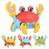 Caranguejo Colorido Brinquedo Fujão Dança E Som Eletrônico
