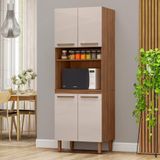 Paneleiro Pop Torre Quente 70cm Com 4 Portas E 1 Nicho Freijó/baunilha/freijó