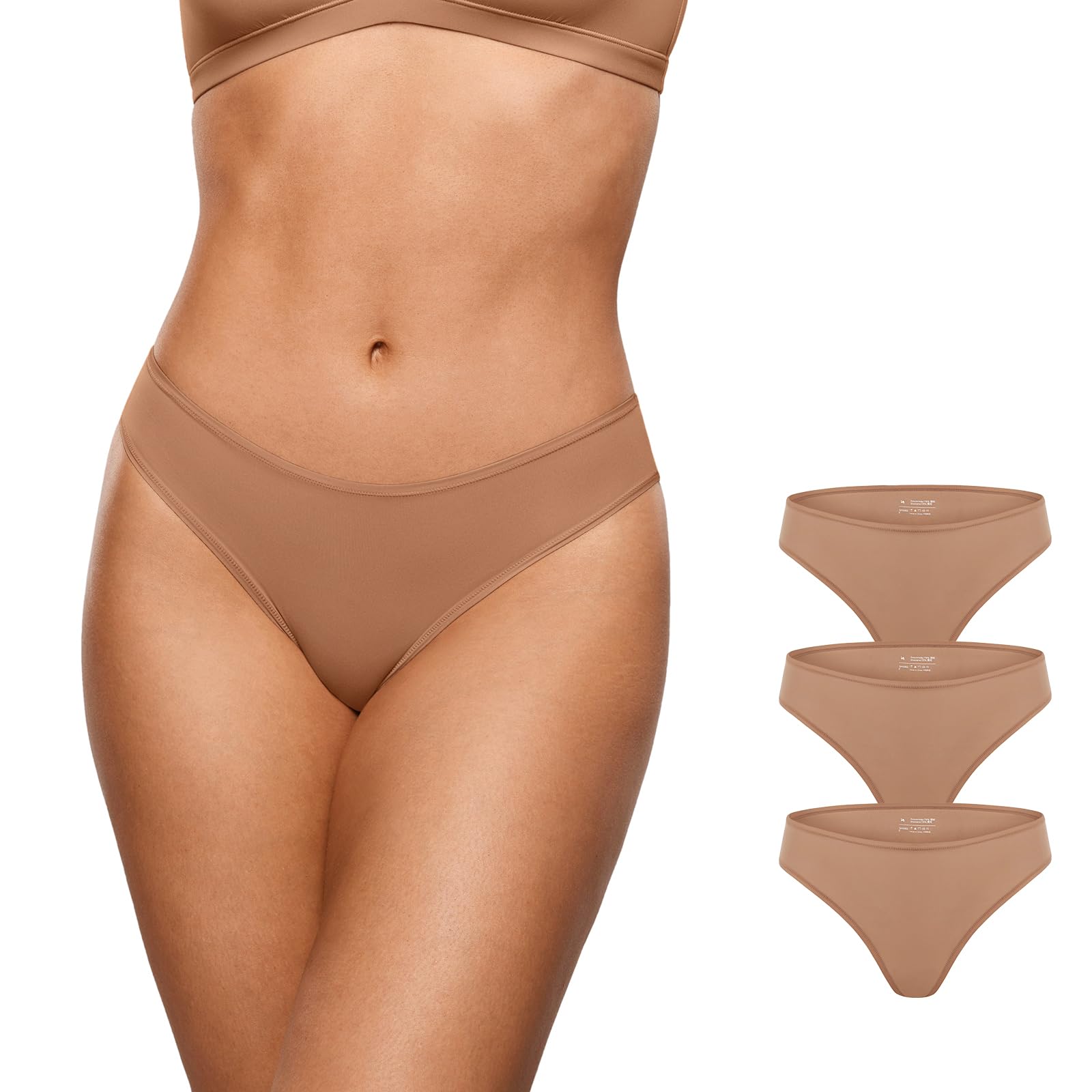 Roupa Íntima Feminina Inlyric Inbarely Soft Cheeky, Pacote Com 3