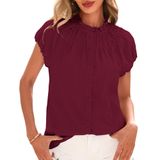 Blusas Casuais, Roupas Elegantes De Verão, Blusa Feminina Btfbm, Vermelha