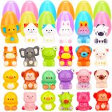 Enchimentos De Ovos De Páscoa Gralima Animal Squishy Toys, Pacote Com 24
