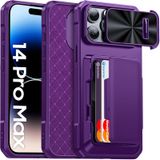 Capa Carteira Para Iphone 14 Pro Max Bsnrm Roxa