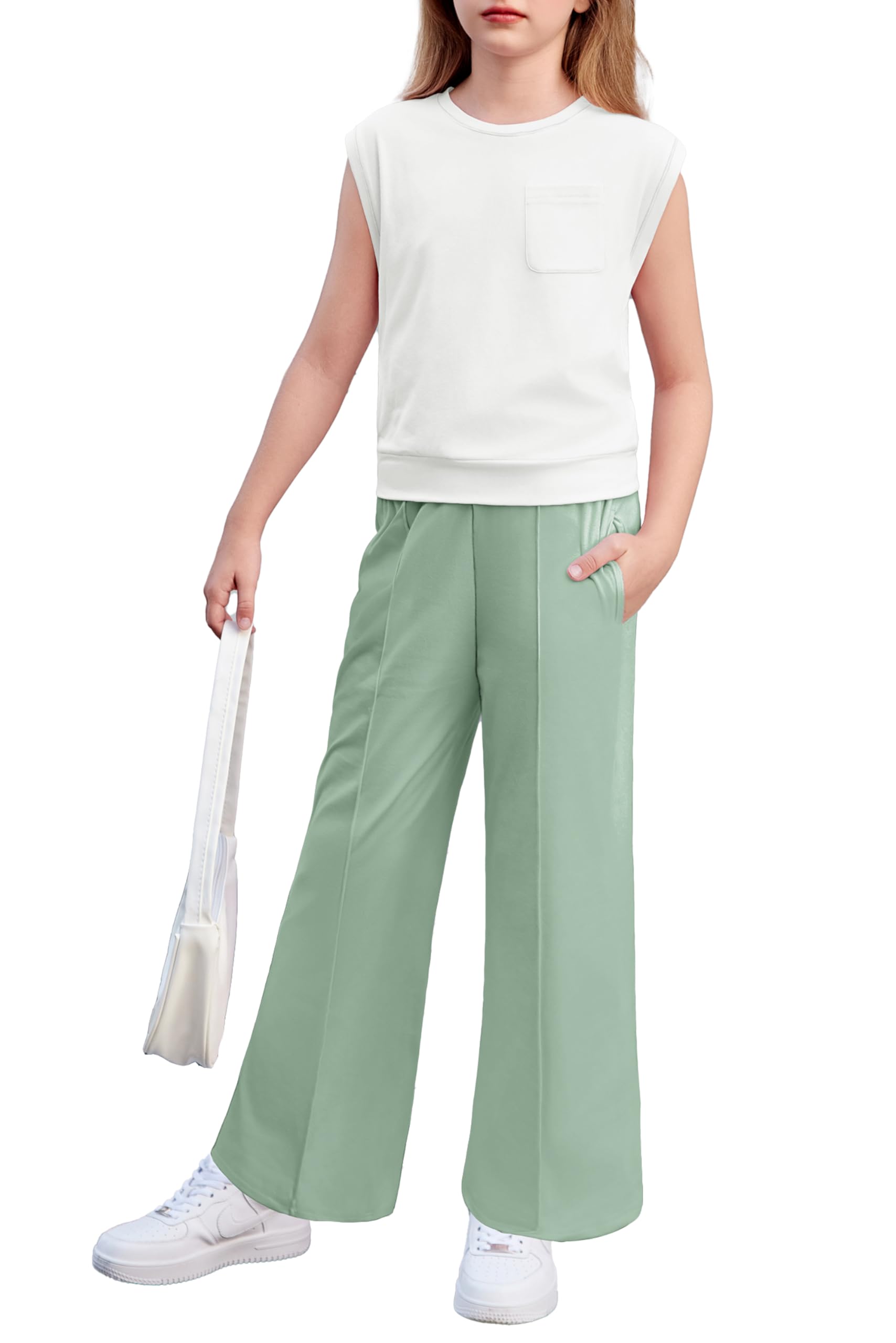 Conjunto De Roupas De Treino Casual Para Meninas Arshiner, Tamanho 8-9