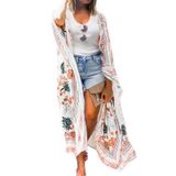 Cardigã Quimono Maybuy Long Chiffon Beach Cover-up Feminina L