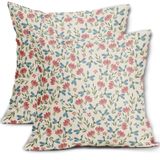 Capas De Travesseiro Aytipun Verde Rosa Azul Floral 60x60cm Conjunto De 2