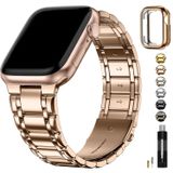 Pulseira Apple Watch Fullmosa Metal 42mm Série 10 Em Ouro Rosa