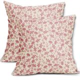 Capas De Travesseiro Aytipun Rosa Claro Floral 60x60cm Conjunto De 2