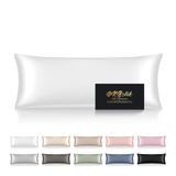 Fronha Corporal De Seda Dkbslik Mulberry Silk 20x54cm Branca