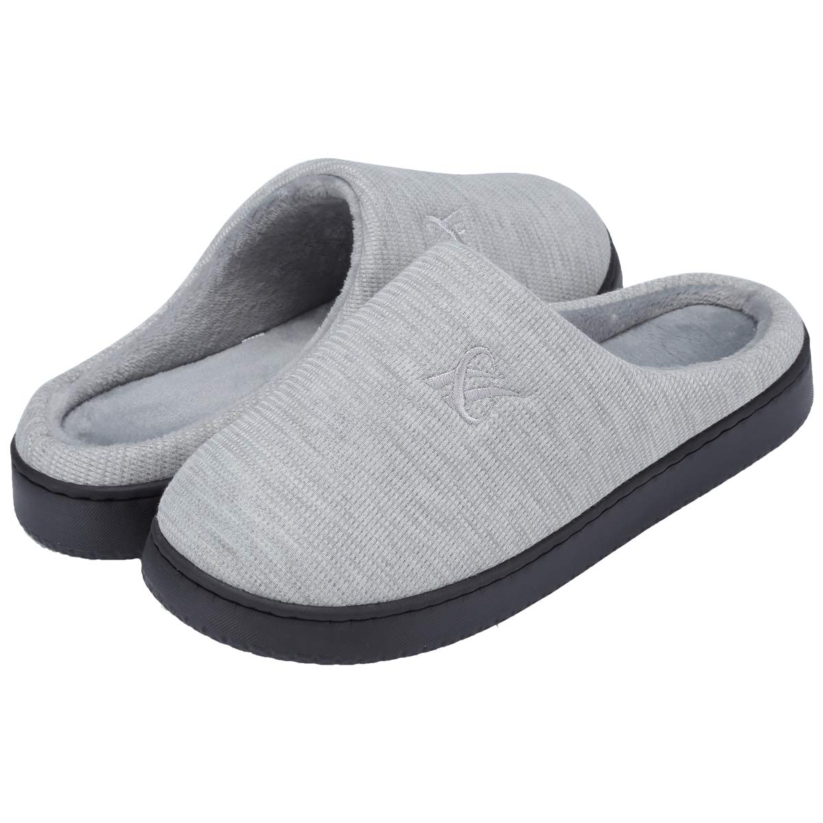 Chinelos Lander Memory Foam Para Mulheres E Homens Cinza Claro