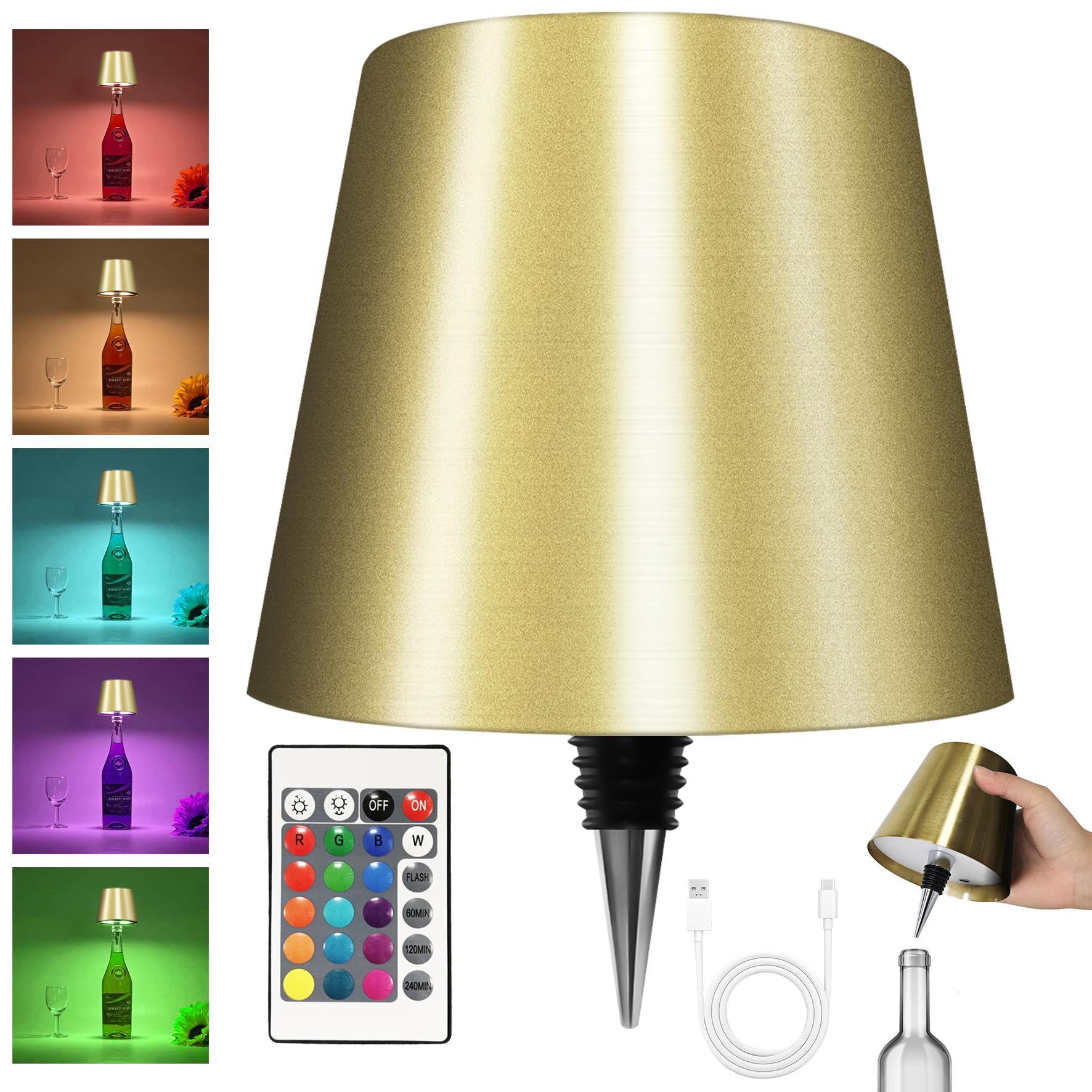 Lâmpada De Garrafa Sem Fio Hoide 2025 Led Para Garrafas De Licor E Vinho