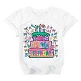 Camiseta Uniqueone Birthday Girl 2-16 Anos C-white