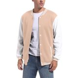 Jaqueta De Beisebol Varsity Dhspkn Masculina Causal Slim Fit Cáqui