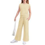 Roupas Arshiner De 2 Peças Para Meninas, Agasalho Casual De 6 A 14 Anos