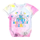 Camiseta Uniqueone Birthday Girl 2-16 Years A-purple