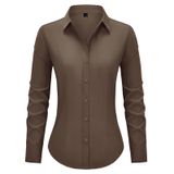 Camisas De Botão Mutitop C-brown Para Mulheres Tamanho 2gg