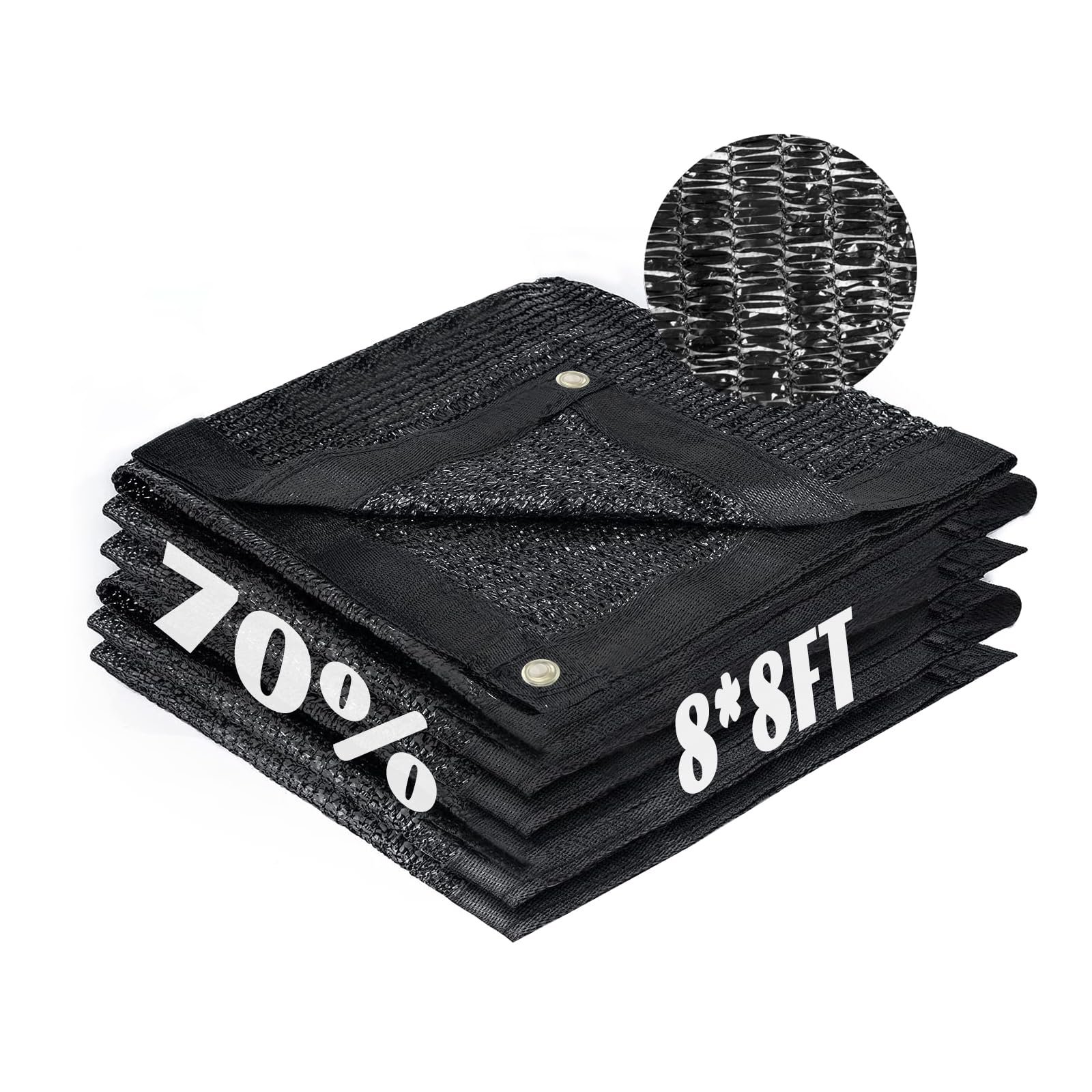 Lona De Malha De Tecido Sun Shade 70%, Taxa De Sombreamento De 2,4 X 2,4 M De Área Fria