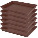 Bandeja Para Pires De Plantas Vuwez Retangular De 11 X 9 Polegadas De Plástico, Pacote Com 6