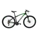 Bicicleta Polimet Mtb Nitro Câmbio Shimano Quadro Em Alumínio 17/aro 29/21 Velocidades Preto/verde 7161