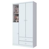 Guarda Roupa Infantil Henn 3 Portas Bala De Menta Branco Ou Branco/rosa I110-66