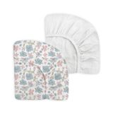 Mini Lençóis De Berço Para Bebês E Meninas, Pacote Com 2 Cartões De Musselina