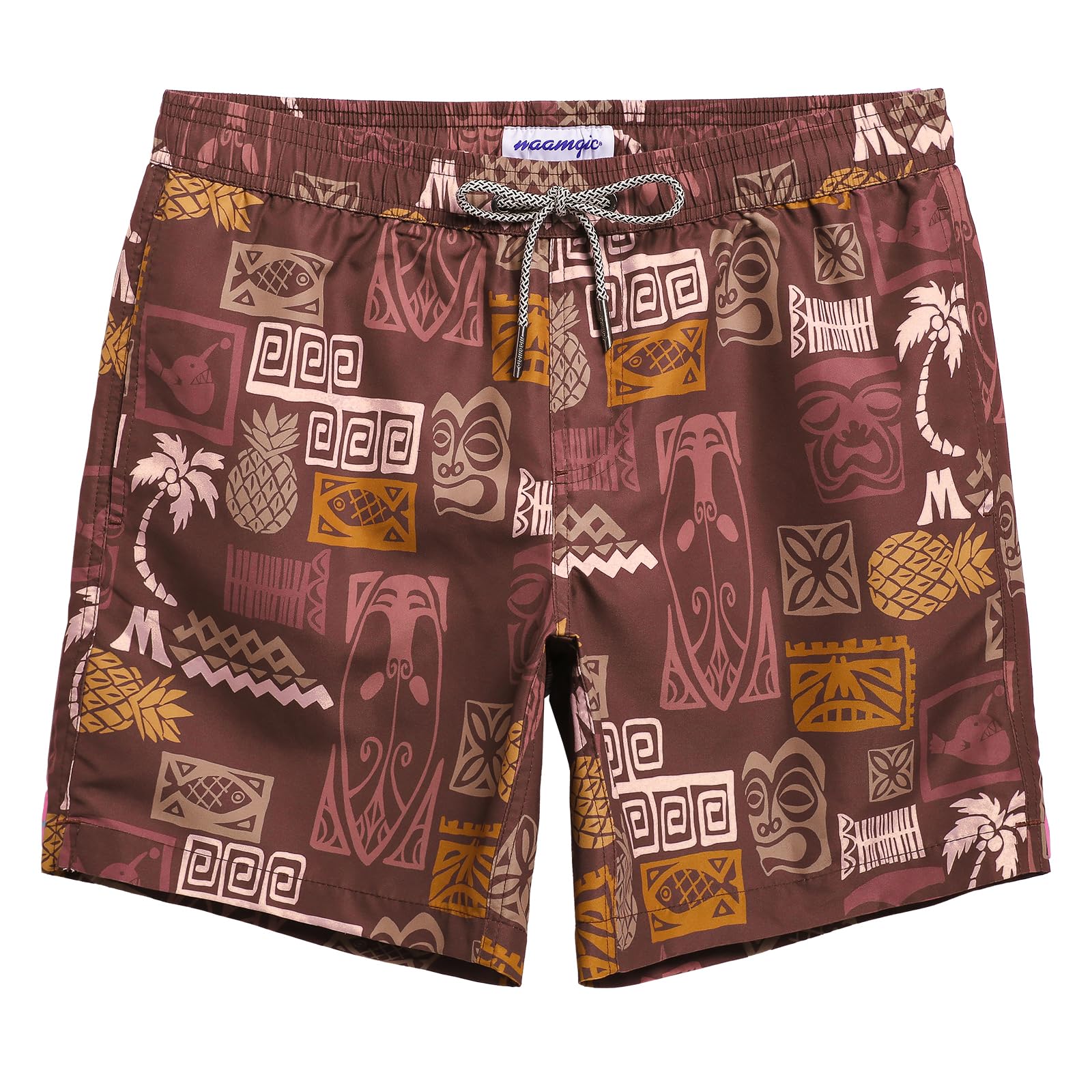 Swim Trunks Mamagic Quick Dry Swim Shorts Para Homens Marrons