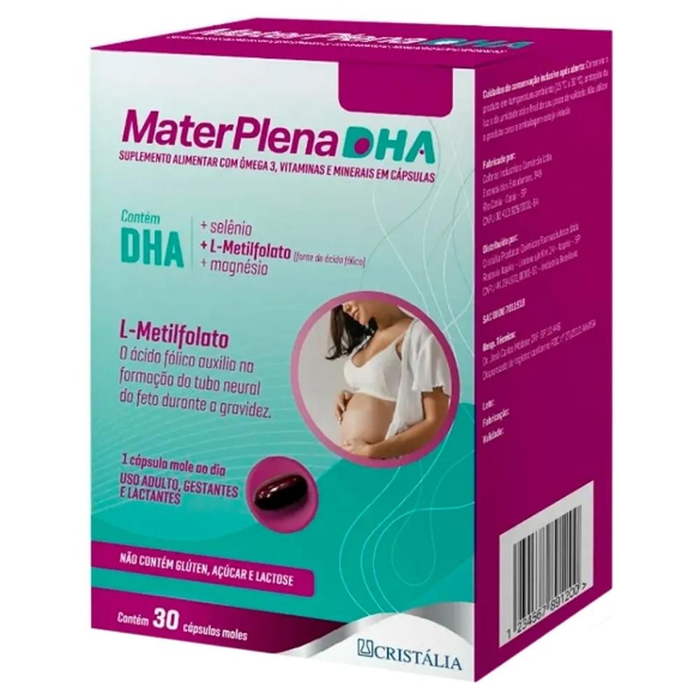 Materplena Dha Suplemento Alimentar Com 30 Cápsulas
