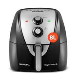Fritadeira Elétrica Mondial Sem Óleo 8l 1900w Preto/inox 127v Afn-80-bi
