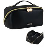 Bolsa De Cosméticos De Viagem Prite Makeup Organizer Em Couro Pu Impermeável