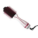 Escova Secadora Gama Glamour Pink Brush 3d 1200w Branco E Rosa 127v Hdcbr0000000425