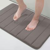 Tapete De Banho Memory Foam Buganda Ultra Soft 30x50cm Taupe