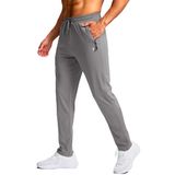 Calça De Moletom Pudolla Large Tall Para Homens Com Bolsos Com Zíper Cinza