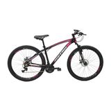 Bicicleta Polimet Mtb Nitro Câmbio Shimano Quadro Em Alumínio 17/aro 29/21 Velocidades Preta/rosa 7163
