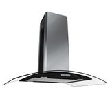 Coifa De Ilha Cvc Nardelli Vidro Curvo Black 90cm 220v