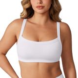 Sutiã Esportivo Unissu Hugcurve Ajustável Acolchoado Para Ioga Branco M
